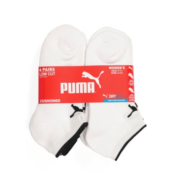 Puma 6pk. Terry Low Cut Athletic Socks - Picture 1 of 4